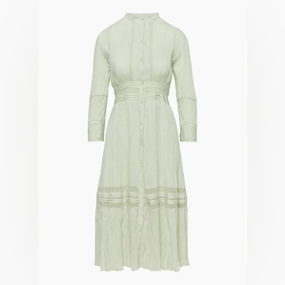 Aritzia Wilfred Button-up Lace Midi Dress